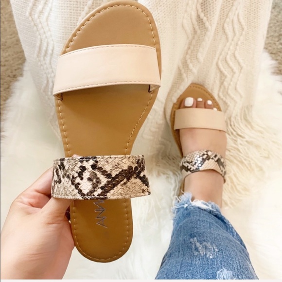 Shoes - NEW Lori Sandal- in Nude Snake